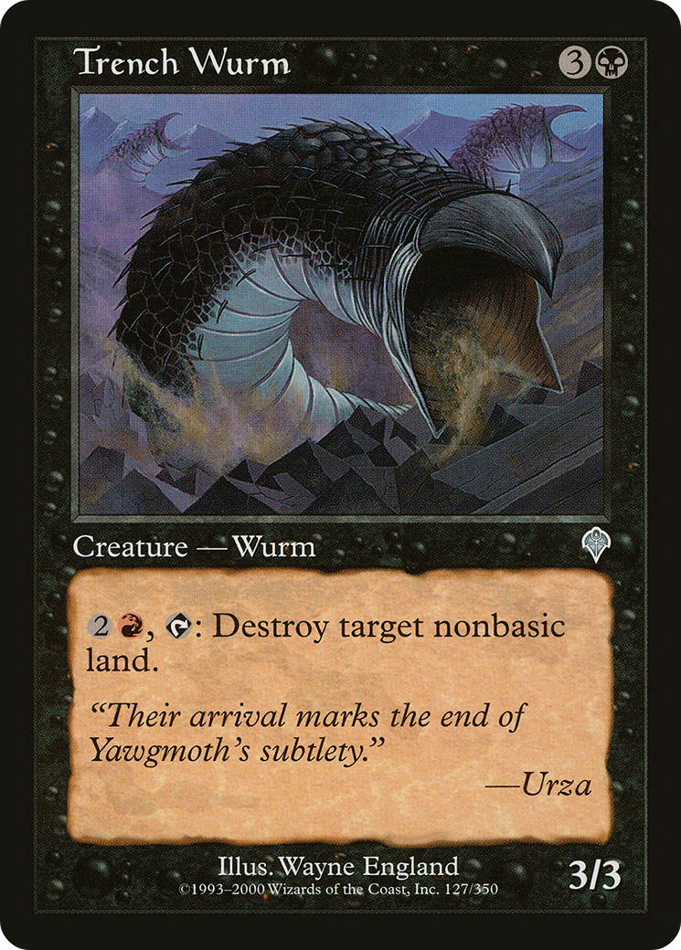 Trench Wurm (INV-127) [Invasion] Foil MTG Single Wizards of the Coast