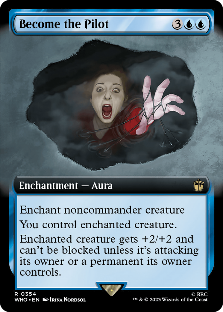 Become the Pilot (WHO-354) [Doctor Who] (Extended Art) Foil MTG Single Wizards of the Coast
