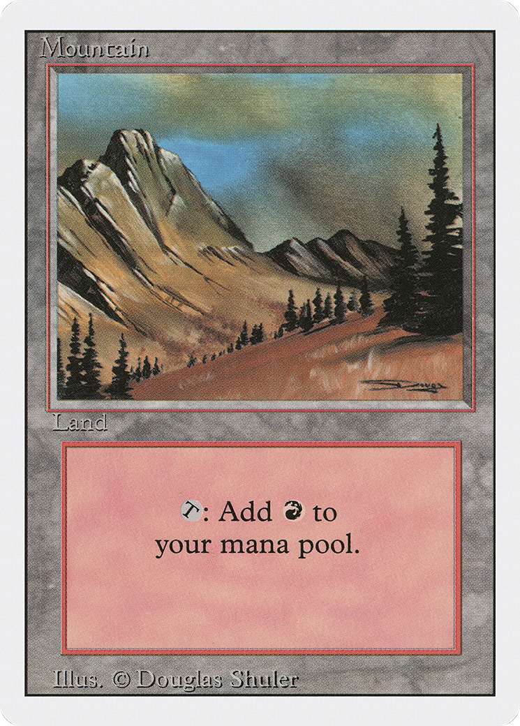 Mountain (C) (3ED-292) [Revised Edition] MTG Single Wizards of the Coast