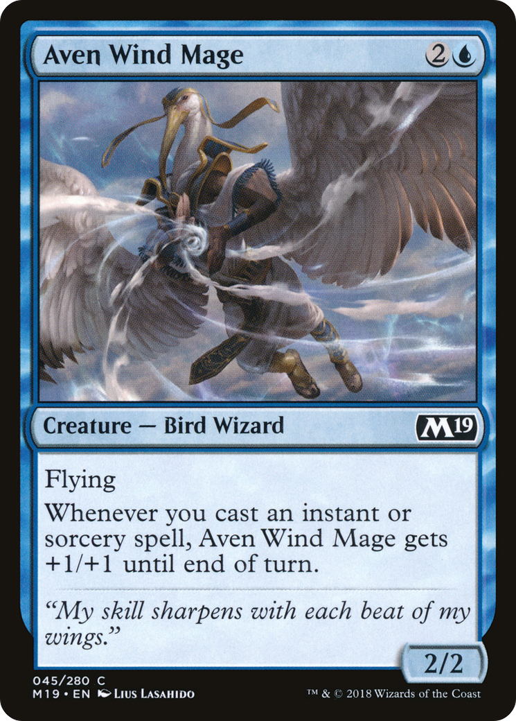 Aven Wind Mage (M19-045) [Core Set 2019] Foil MTG Single Wizards of the Coast
