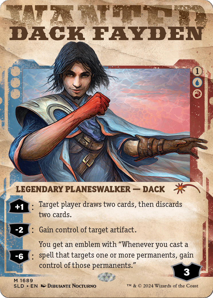 Dack Fayden (1689) (SLD-1689) [Secret Lair] Drop (Showcase) (Borderless) Foil MTG Single Wizards of the Coast