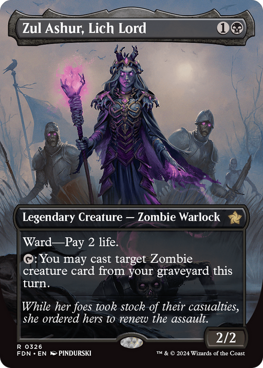 Zul Ashur, Lich Lord (FDN-326) [Foundations] (Borderless) Foil MTG Single Wizards of the Coast