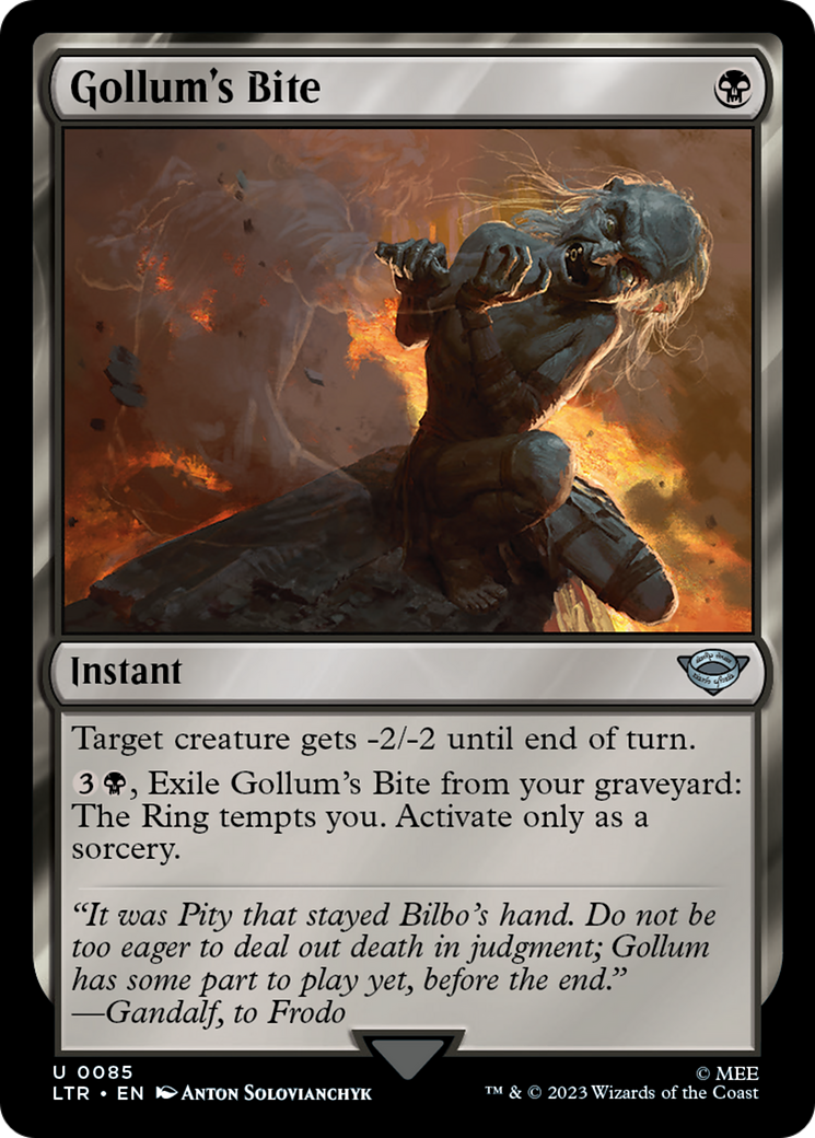 Gollum's Bite (LTR-085) [The Lord of the Rings: Tales of Middle-earth] Foil MTG Single Wizards of the Coast