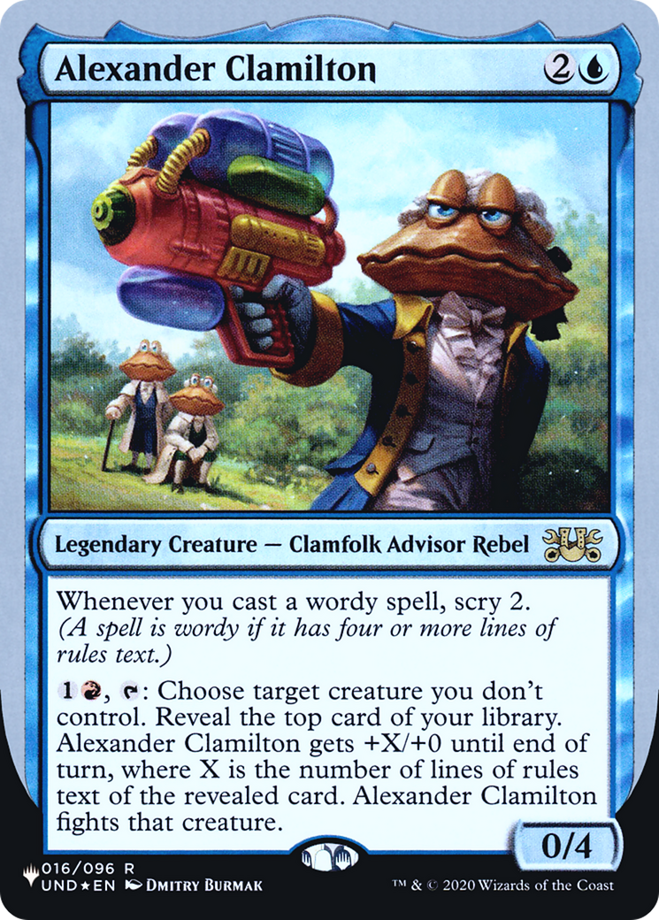 Alexander Clamilton (LIST-010) [Mystery Booster] The List (Unfinity Foil Edition) Foil MTG Single Wizards of the Coast