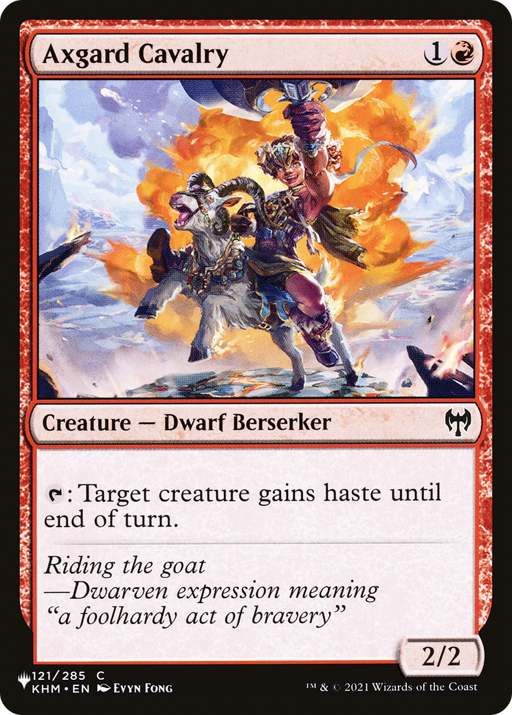 Axgard Cavalry (LIST-KHM-121) [Mystery Booster] The List MTG Single Wizards of the Coast