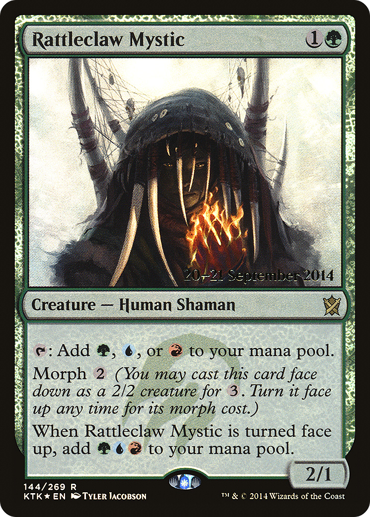 Rattleclaw Mystic (PRE-144) [Khans of Tarkir Promos] Foil MTG Single Wizards of the Coast