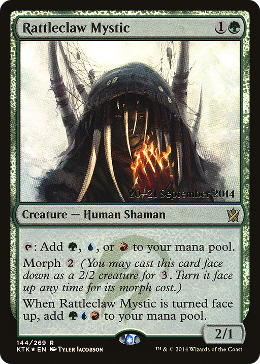 Rattleclaw Mystic (PRE-144) [Khans of Tarkir Promos] Foil MTG Single Wizards of the Coast