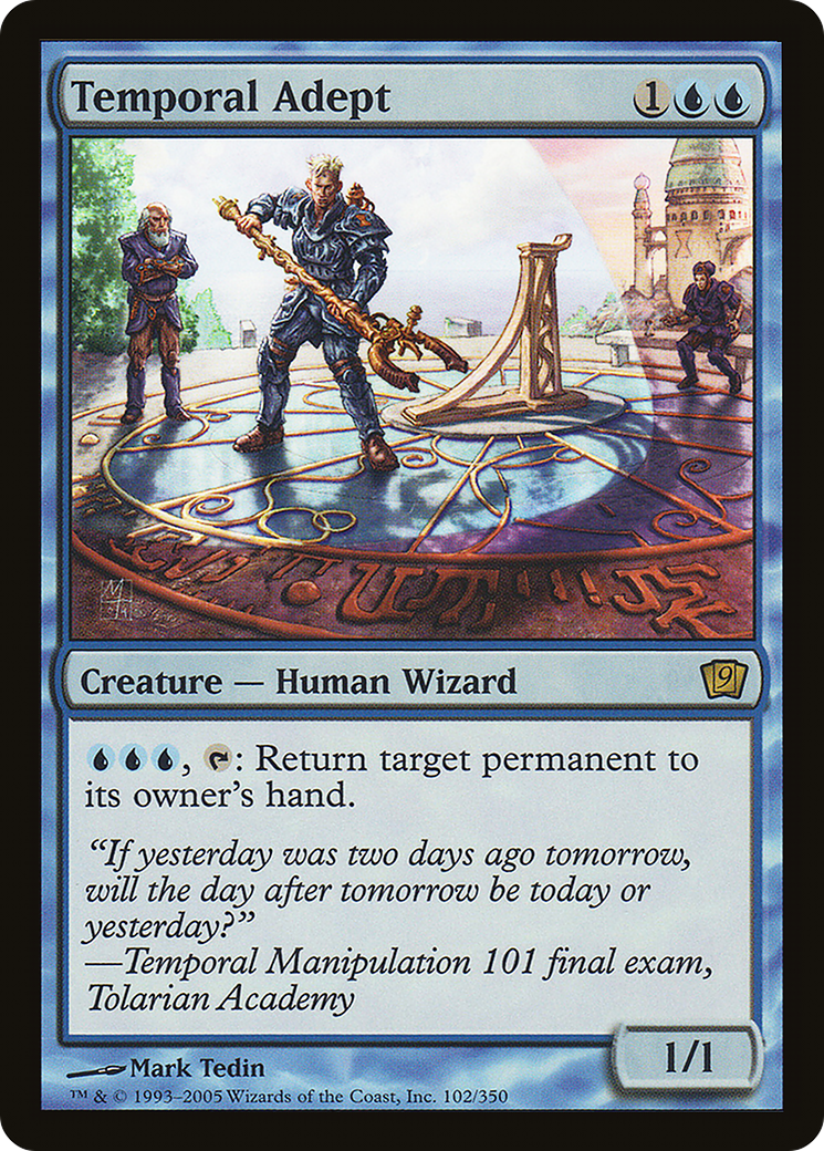 Temporal Adept (9ED-102) [9th Edition] Foil MTG Single Wizards of the Coast