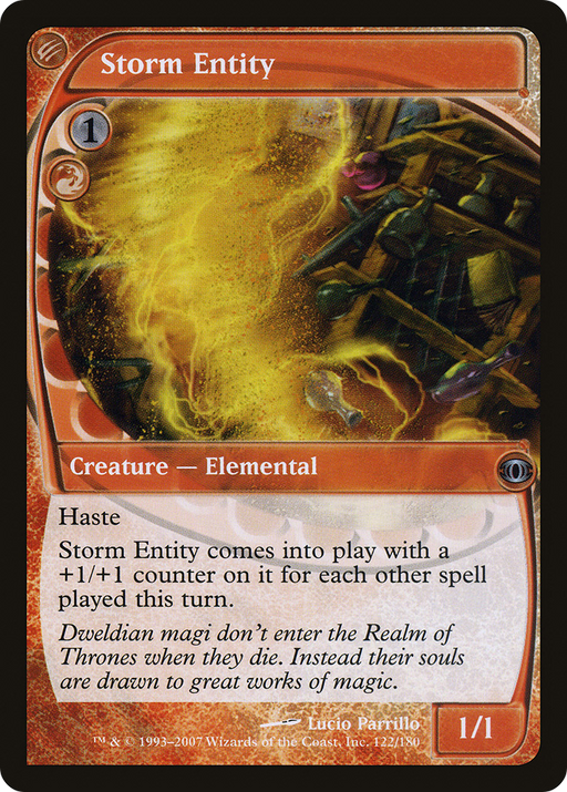 Storm Entity (FUT-122) [Future Sight] Foil MTG Single Wizards of the Coast