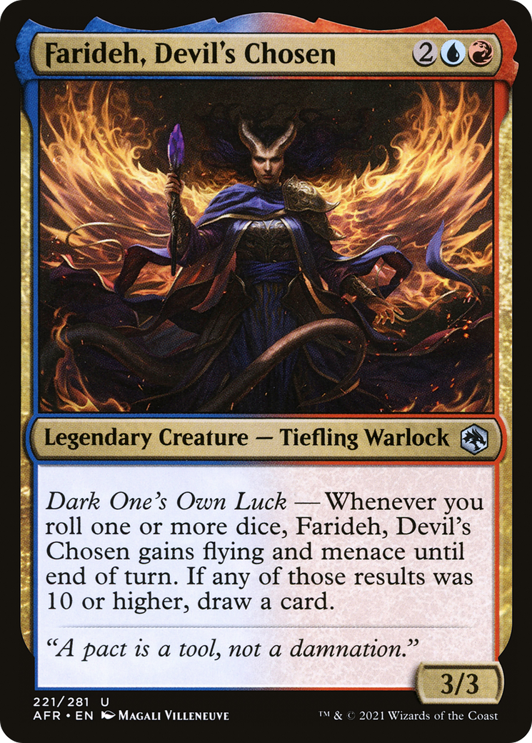 Farideh, Devil's Chosen (AFR-221) [Adventures in the Forgotten Realms] MTG Single Wizards of the Coast