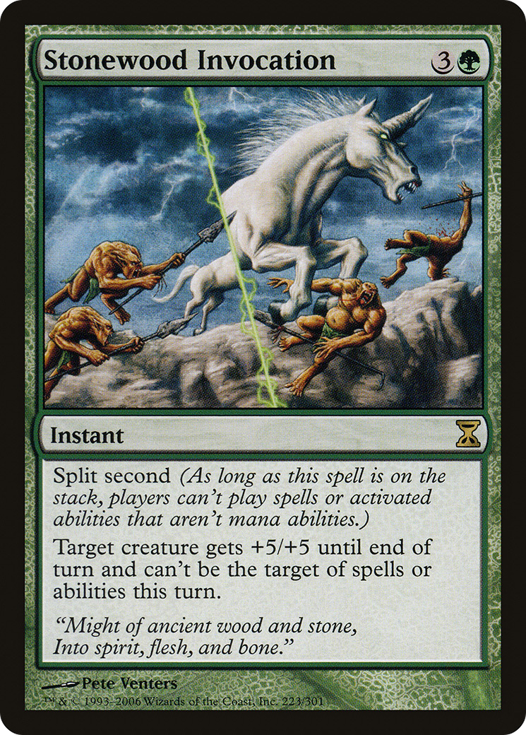 Stonewood Invocation (TSP-223) [Time Spiral] Foil MTG Single Wizards of the Coast