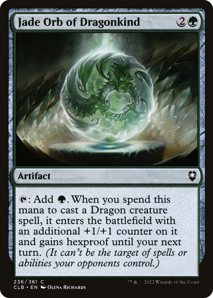 Jade Orb of Dragonkind (CLB-236) [Commander Legends: Battle for Baldur's Gate] MTG Single Wizards of the Coast