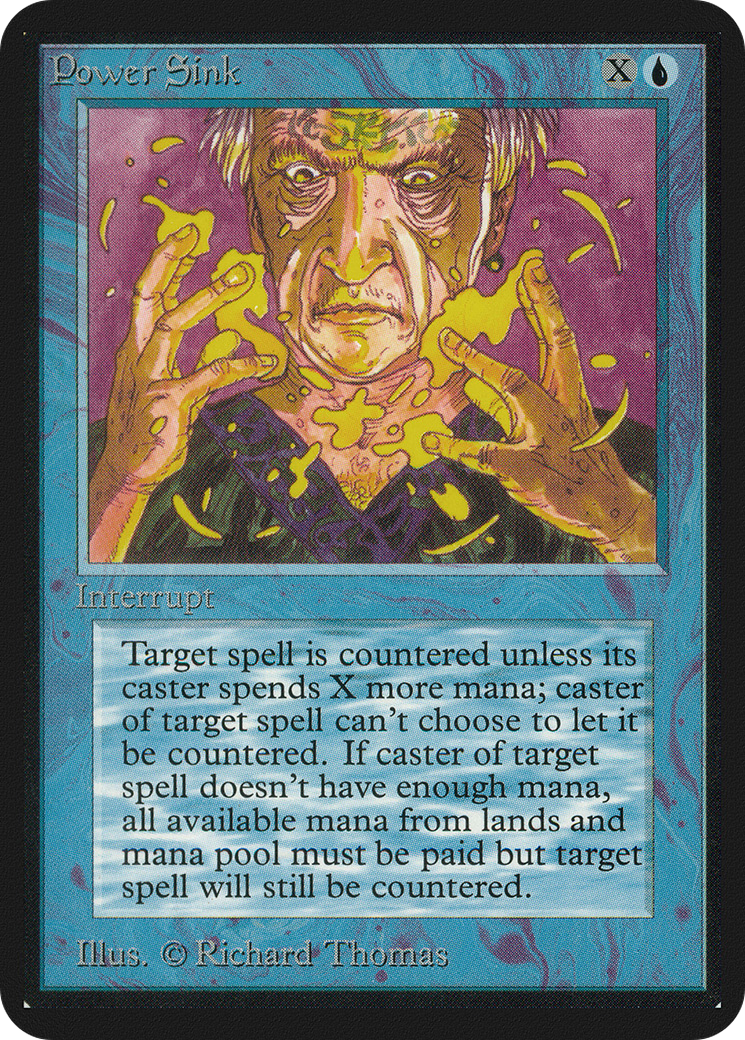 Power Sink (LEA-072) [Oldschool] Limited Edition Alpha MTG Single Wizards of the Coast