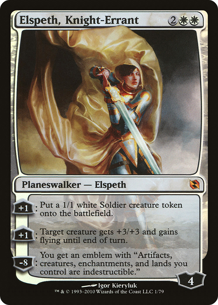 Elspeth, Knight-Errant (DDF-001) [Misc] Duel Decks: Elspeth vs. Tezzeret Foil MTG Single Wizards of the Coast