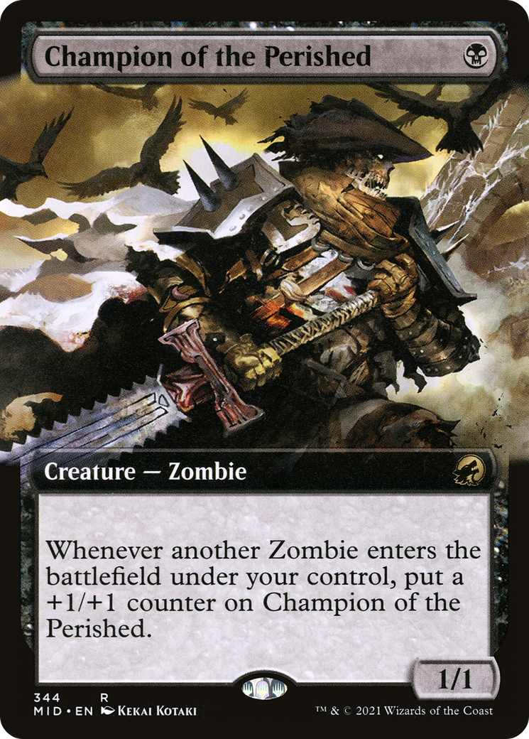 Champion of the Perished (MID-344) [Innistrad: Midnight Hunt] (Extended Art) Foil MTG Single Wizards of the Coast