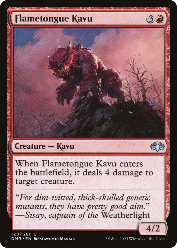 Flametongue Kavu (DMR-120) [Dominaria Remastered] MTG Single Wizards of the Coast