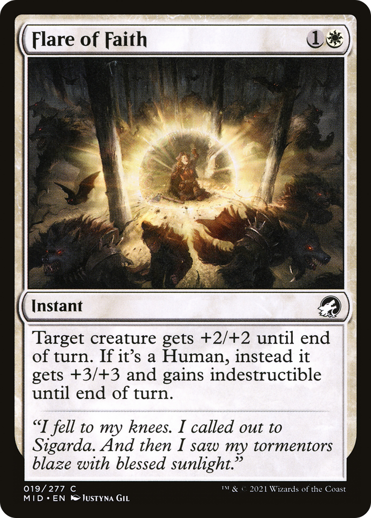 Flare of Faith (MID-019) [Innistrad: Midnight Hunt] MTG Single Wizards of the Coast