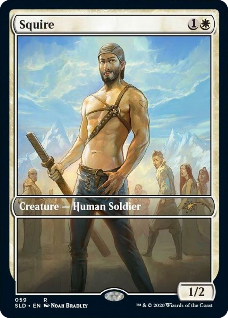 Squire (SLD-059) [Secret Lair] Drop (Full Art) Foil MTG Single Wizards of the Coast