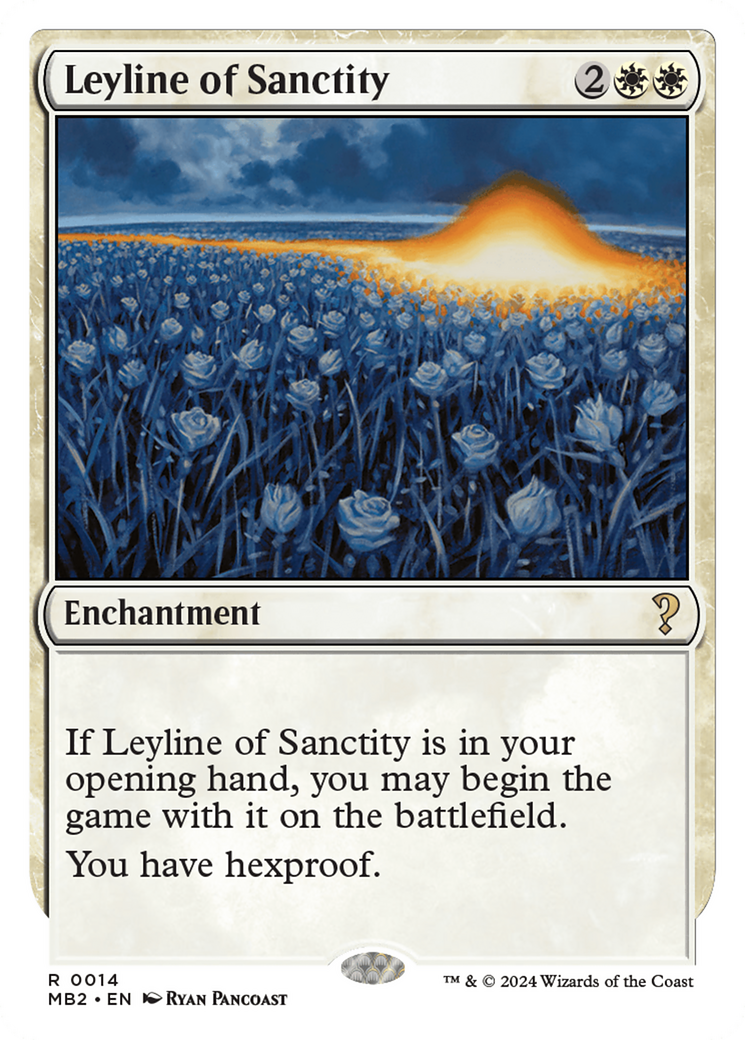 Leyline of Sanctity (White Border) (MB2-014) [Mystery Booster] Mystery Booster 2 MTG Single Wizards of the Coast