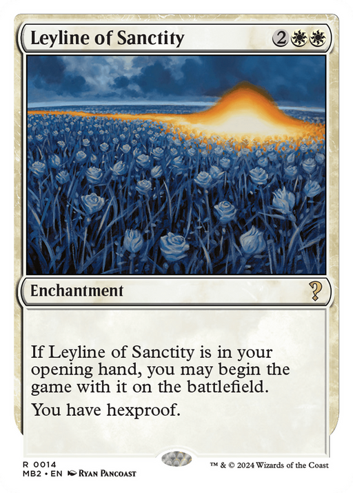 Leyline of Sanctity (White Border) (MB2-014) [Mystery Booster] Mystery Booster 2 MTG Single Wizards of the Coast