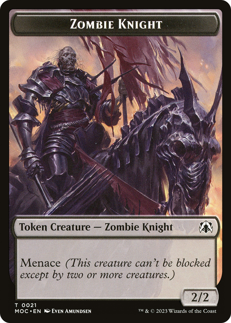 Zombie Knight (TMOC-021) [Tokens] March of the Machine Commander Tokens MTG Single Wizards of the Coast