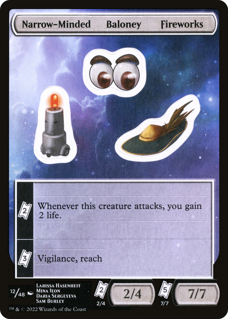 Narrow-Minded Baloney Fireworks (UNF-012) [Tokens] Unfinity Sticker Sheets MTG Single Wizards of the Coast