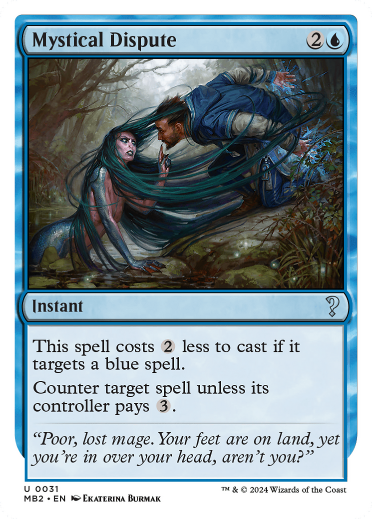 Mystical Dispute (White Border) (MB2-031) [Mystery Booster] Mystery Booster 2 MTG Single Wizards of the Coast
