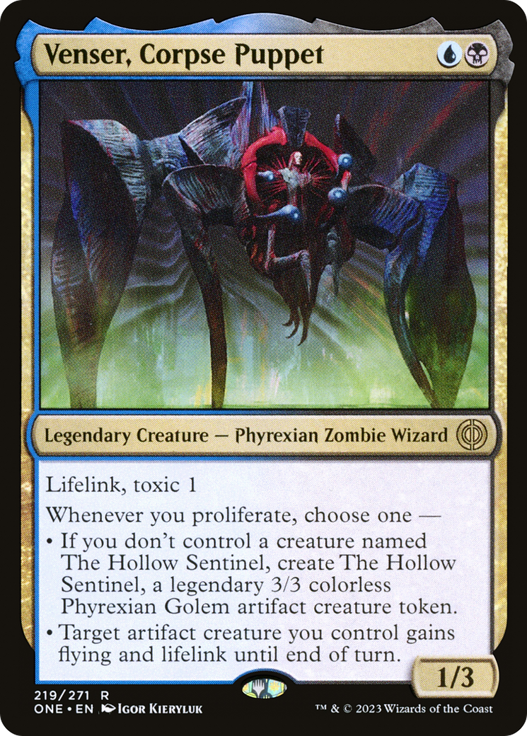 Venser, Corpse Puppet (ONE-219) [Phyrexia: All Will Be One] Foil MTG Single Wizards of the Coast