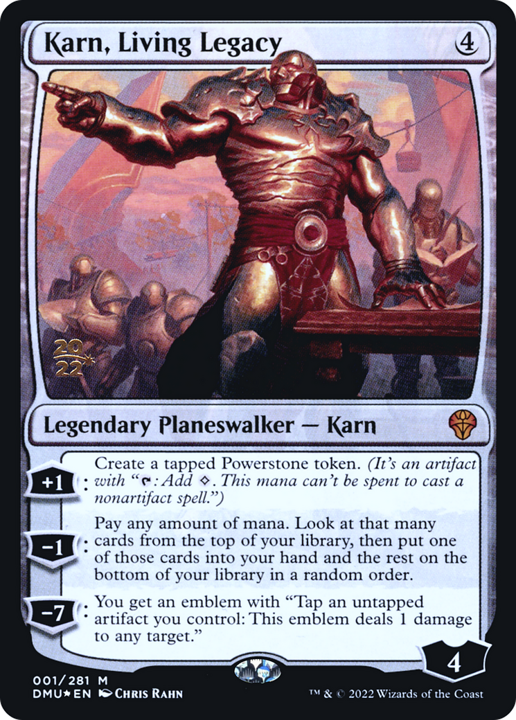 Karn, Living Legacy (PRE-001) [Dominaria United Promos] Foil MTG Single Wizards of the Coast