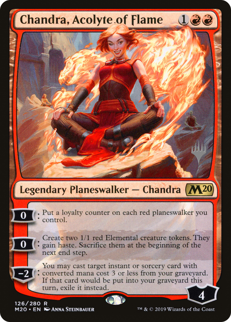 Chandra, Acolyte of Flame (PPM20-126P) [Core Set 2020 Promos] MTG Single Wizards of the Coast