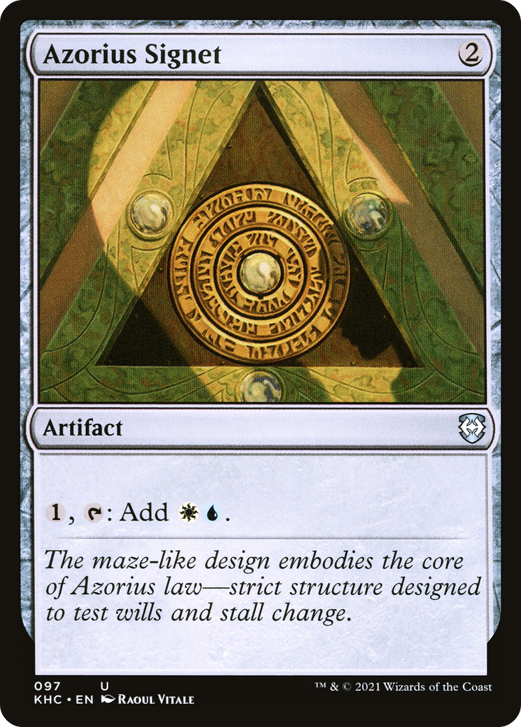 Azorius Signet (KHC-097) [Kaldheim Commander] MTG Single Wizards of the Coast