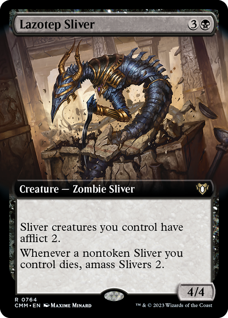 Lazotep Sliver (CMM-764) [Commander Masters] (Extended Art) MTG Single Wizards of the Coast