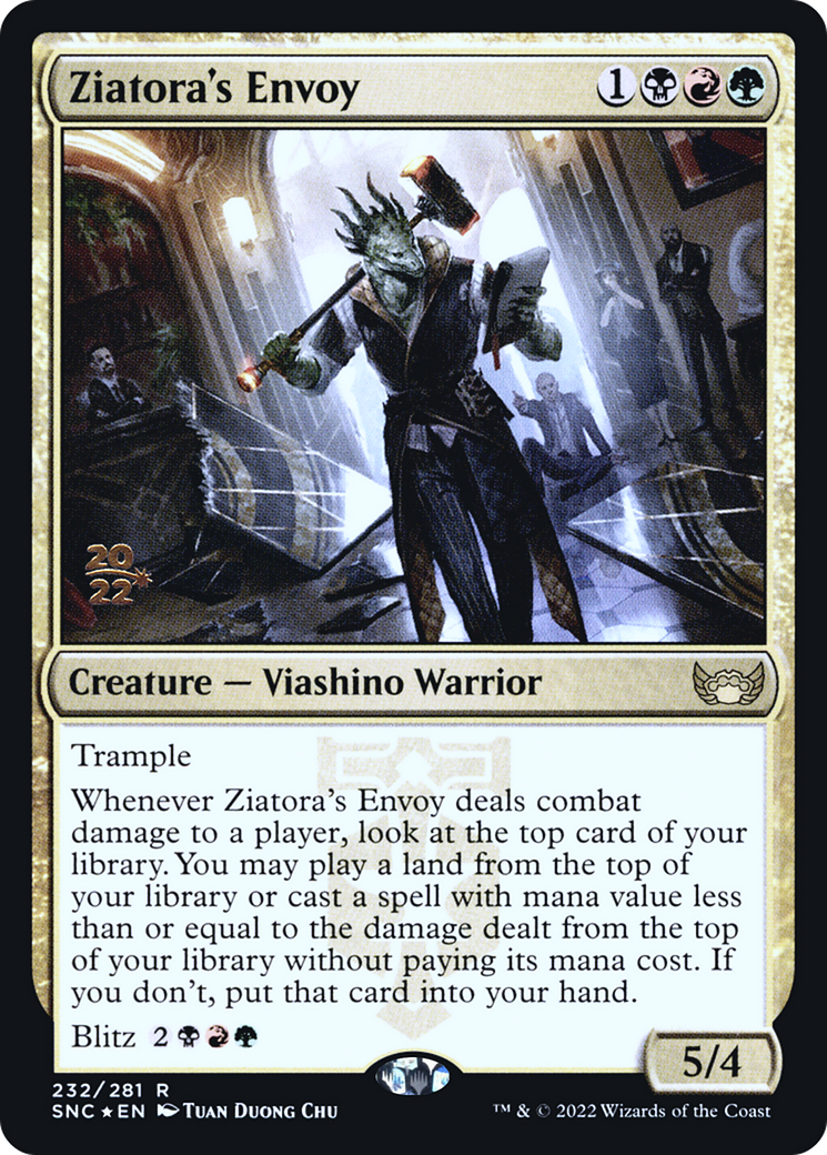 Ziatora's Envoy (PRE-232S) [Streets of New Capenna Promos] Foil MTG Single Wizards of the Coast