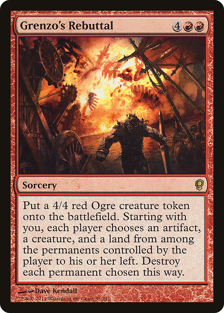 Grenzo's Rebuttal (CNS-033) [Conspiracy] Foil MTG Single Wizards of the Coast