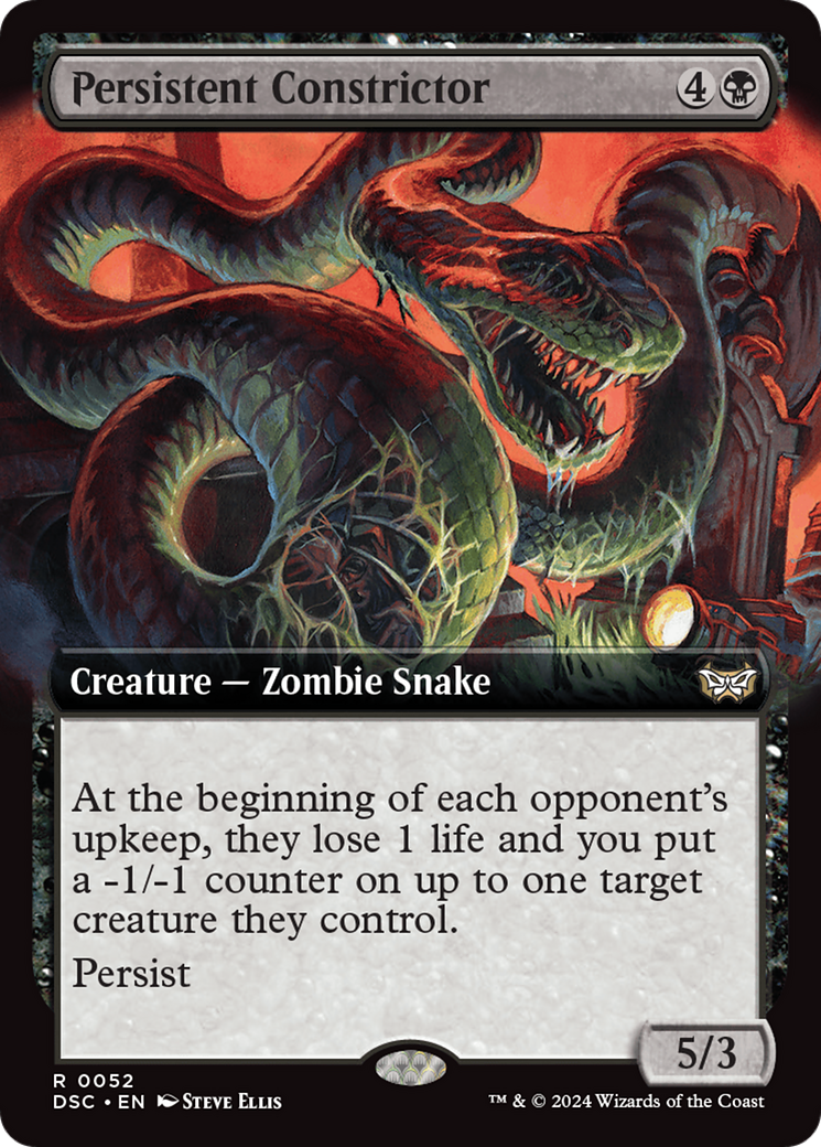 Persistent Constrictor (DSC-052) [Duskmourn: House of Horror Commander] (Extended Art) MTG Single Wizards of the Coast