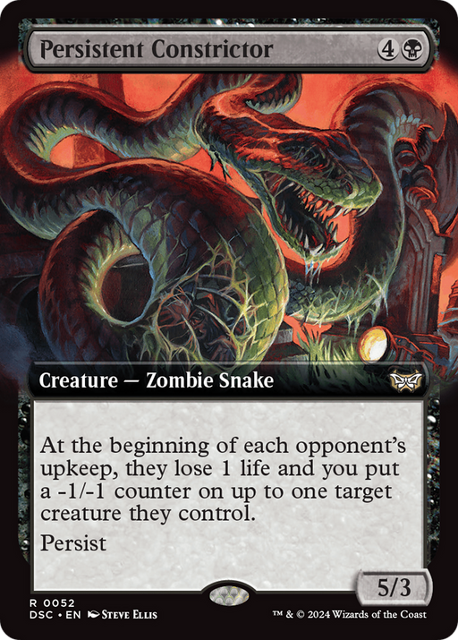 Persistent Constrictor (DSC-052) [Duskmourn: House of Horror Commander] (Extended Art) MTG Single Wizards of the Coast