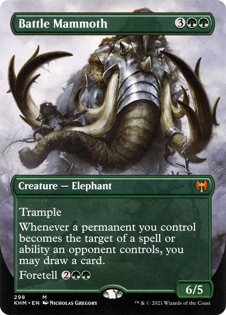 Battle Mammoth (KHM-298) [Kaldheim] (Borderless) Foil MTG Single Wizards of the Coast