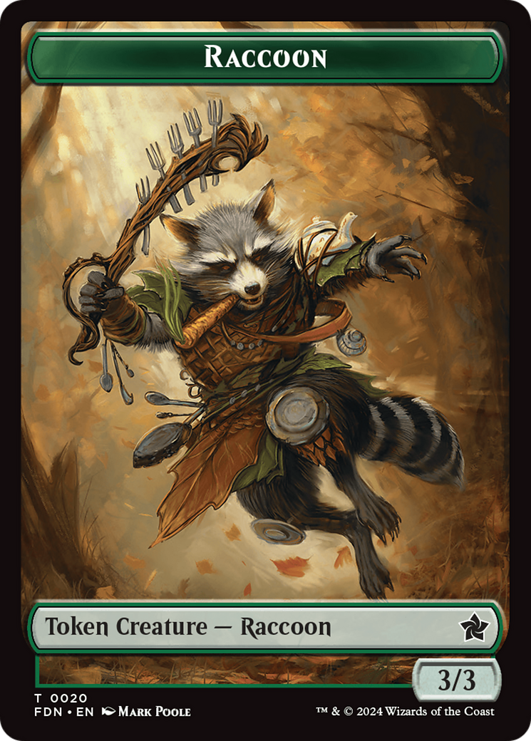 Raccoon (TFDN-020) [Tokens] Foundations Tokens Foil MTG Single Wizards of the Coast