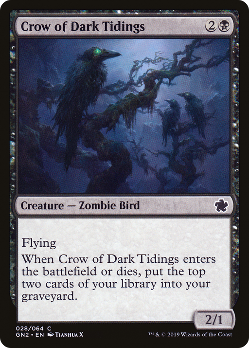 Crow of Dark Tidings (GN2-028) [Misc] Game Night 2019 MTG Single Wizards of the Coast