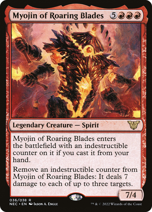 Myojin of Roaring Blades (NEC-036) [Neon Dynasty Commander] MTG Single Wizards of the Coast