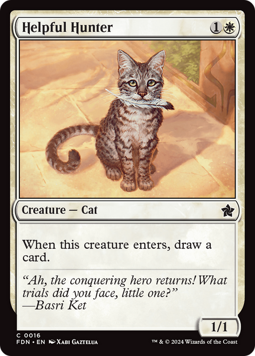 Helpful Hunter (FDN-016) [Foundations] MTG Single Wizards of the Coast