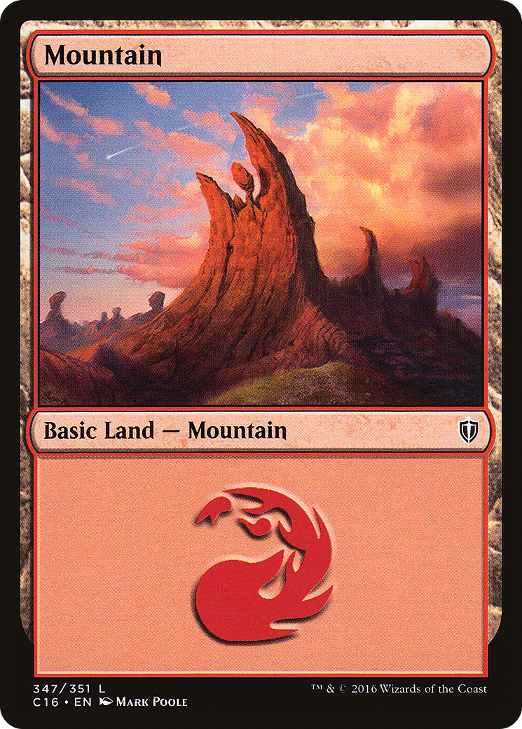 Mountain (347) (C16-347) [Commander 2016] MTG Single Wizards of the Coast