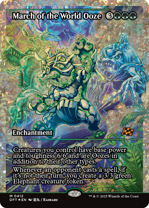 March of the World Ooze (Fracture Foil) (DFT-412) [Aetherdrift] (Showcase) Foil MTG Single Wizards of the Coast