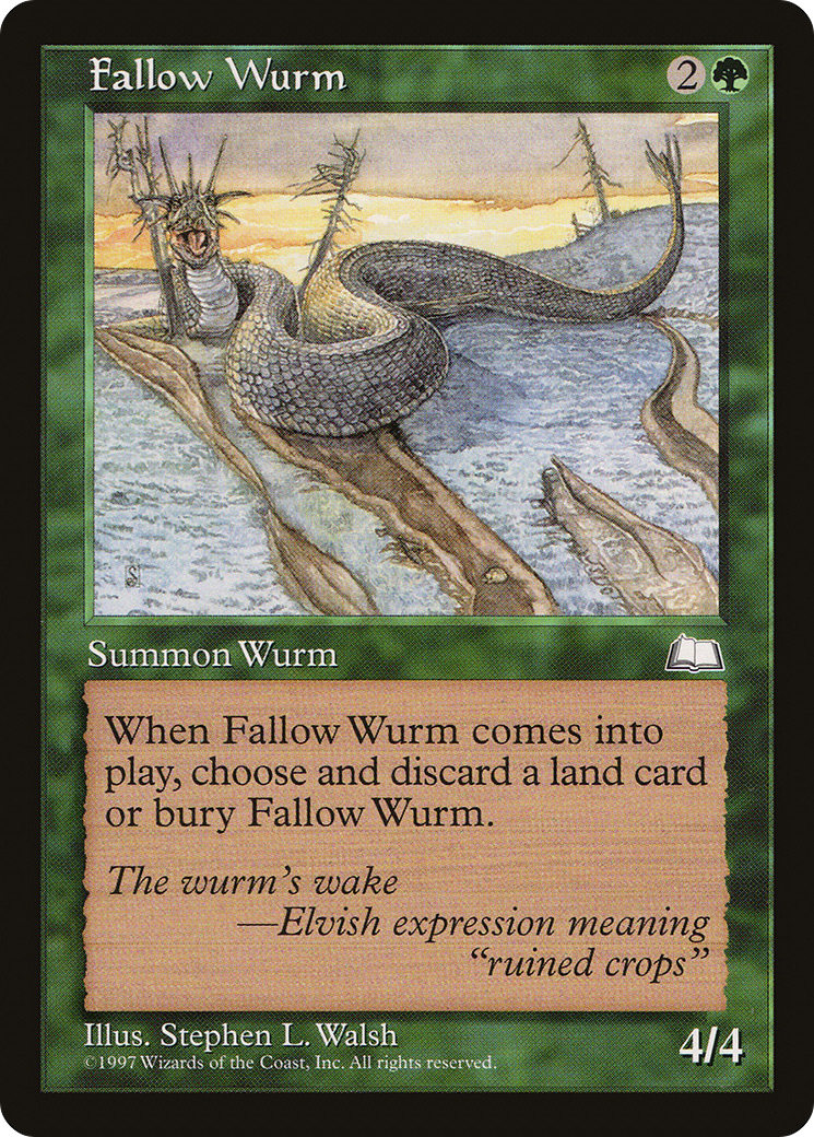 Fallow Wurm (WTH-) [Weatherlight] MTG Single Wizards of the Coast