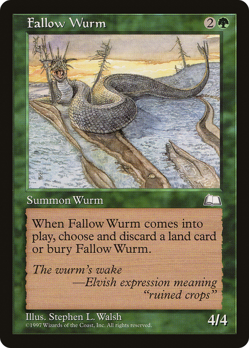 Fallow Wurm (WTH-) [Weatherlight] MTG Single Wizards of the Coast