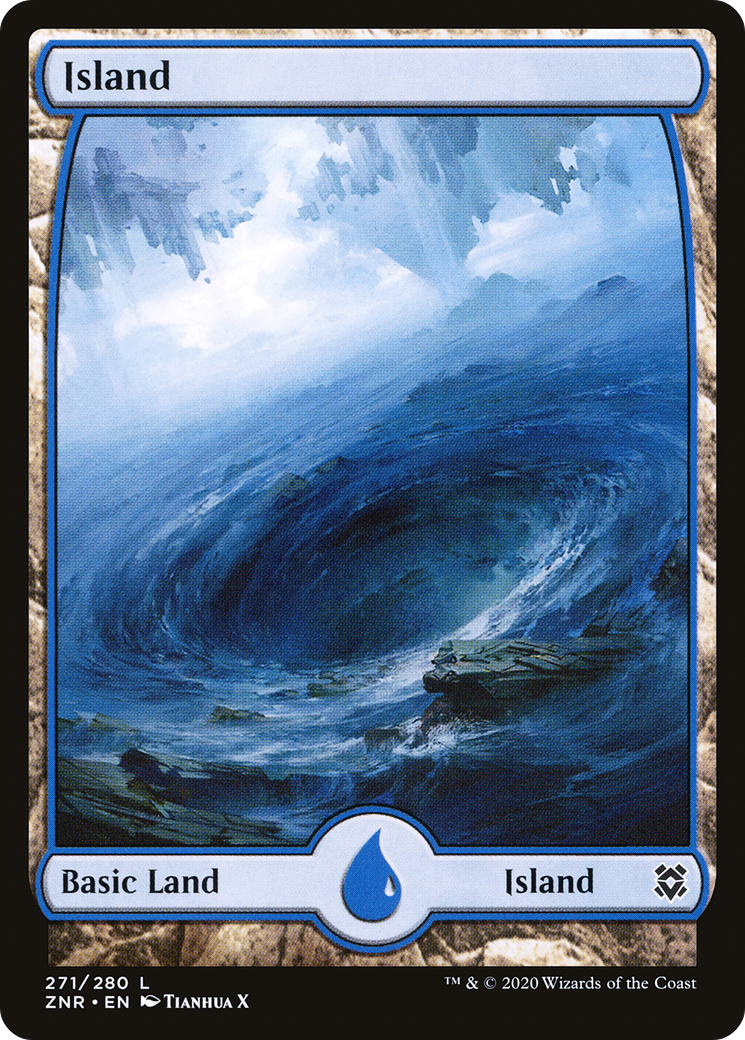 Island (ZNR-271) [Zendikar Rising] (Full Art) MTG Single Wizards of the Coast