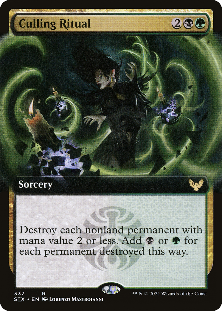 Culling Ritual (STX-337) [Strixhaven: School of Mages] (Extended Art) Foil MTG Single Wizards of the Coast