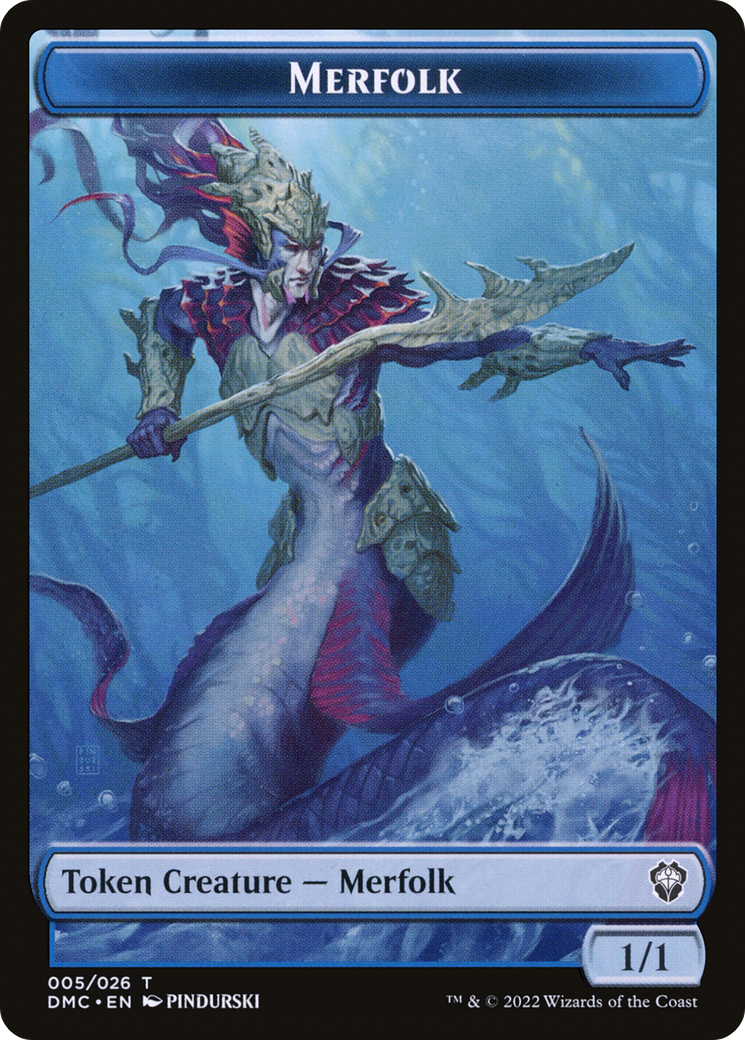 Merfolk (TDMU-005) [Tokens] Dominaria United Tokens Foil MTG Single Wizards of the Coast