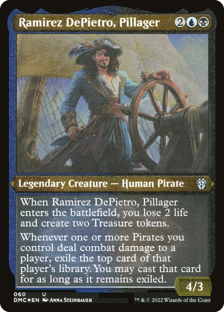 Ramirez DePietro, Pillager (DMC-060) [Dominaria United Commander] Etched Foil MTG Single Wizards of the Coast