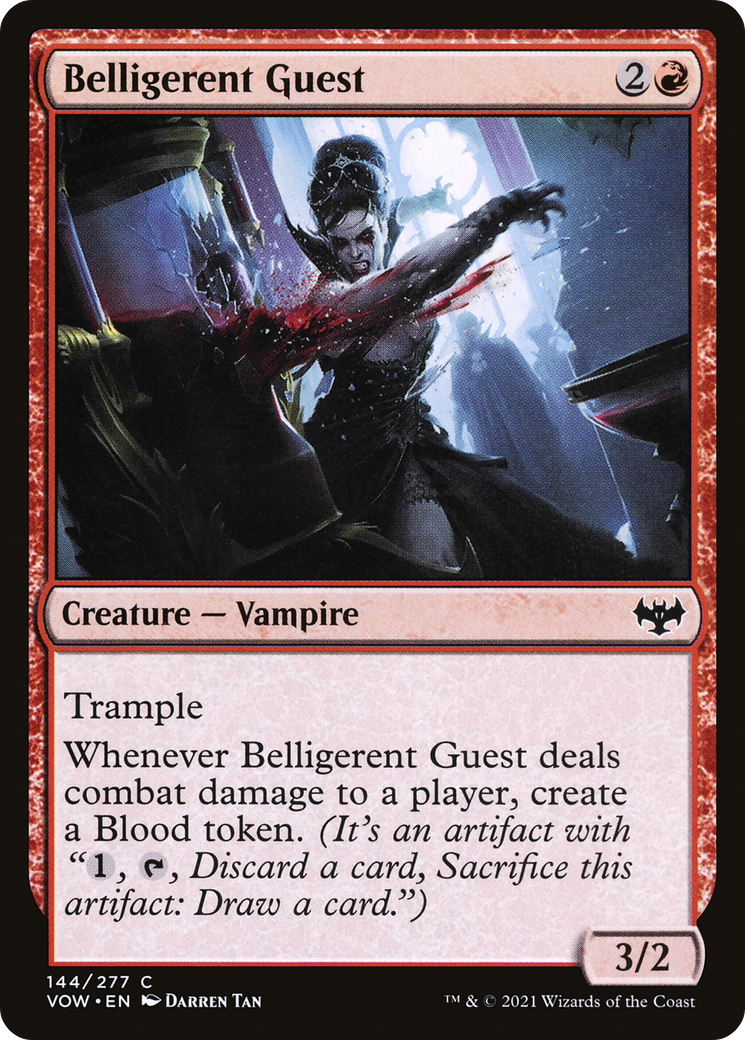 Belligerent Guest (VOW-144) [Innistrad: Crimson Vow] Foil MTG Single Wizards of the Coast